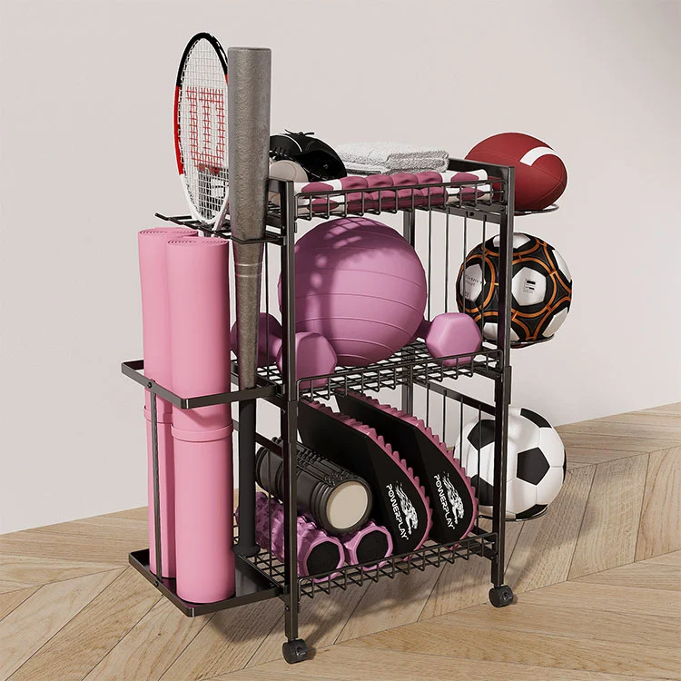 Döşəmə Dayanan Metal Yoga Mat Saxlama Rafı