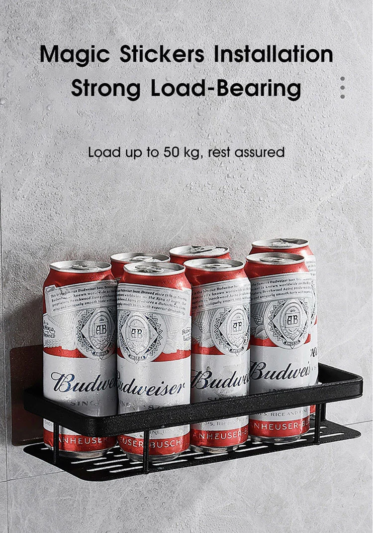 No Drill Suction Bathroom Shelf