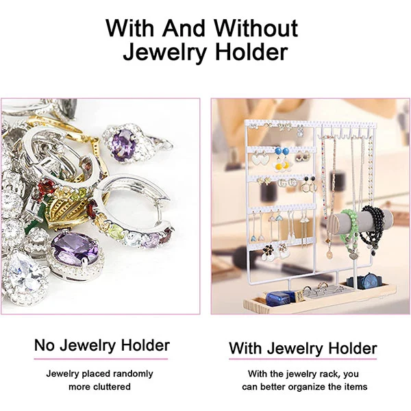 Vertical Jewelry Organizer With Hooks
